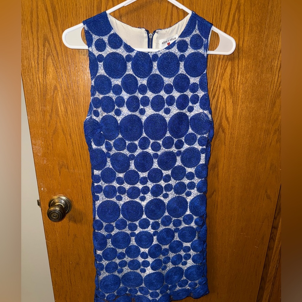 Alice + Olivia Blue Polka Dot Dress ASO Pretty Little Liars